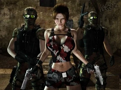 Clara Ravens and Two mercenary thugs